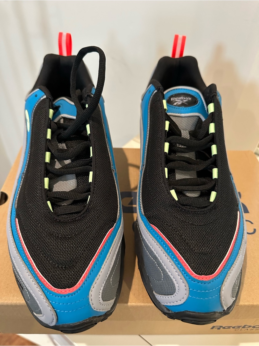 Reebok Daytona DMX DV8646 Men’s Size 13 Black Blue NEW w/ Box Rare